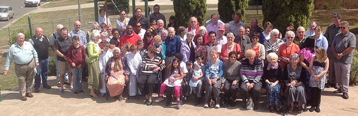 Fr Nicholas Okafor with parisioners at St Josephs Murgon
